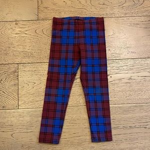 Maroon Plaid Leggings - Tea Collection